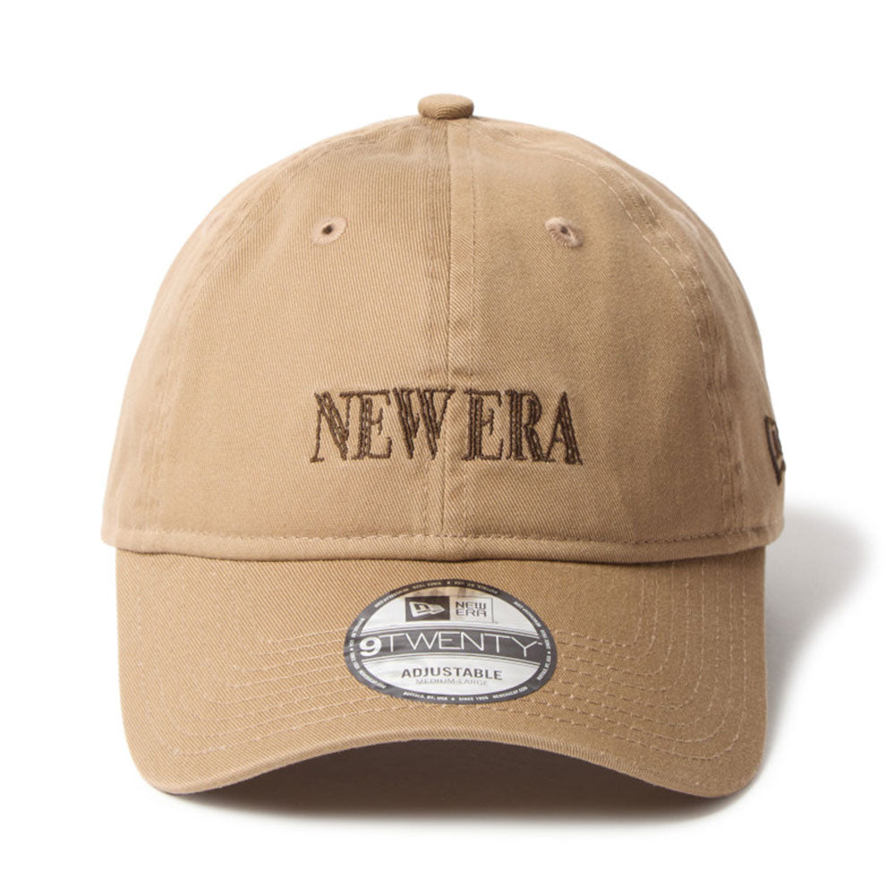 New Era Wordmark Neon Logo Khaki 9TWENTY Adjustable Cap