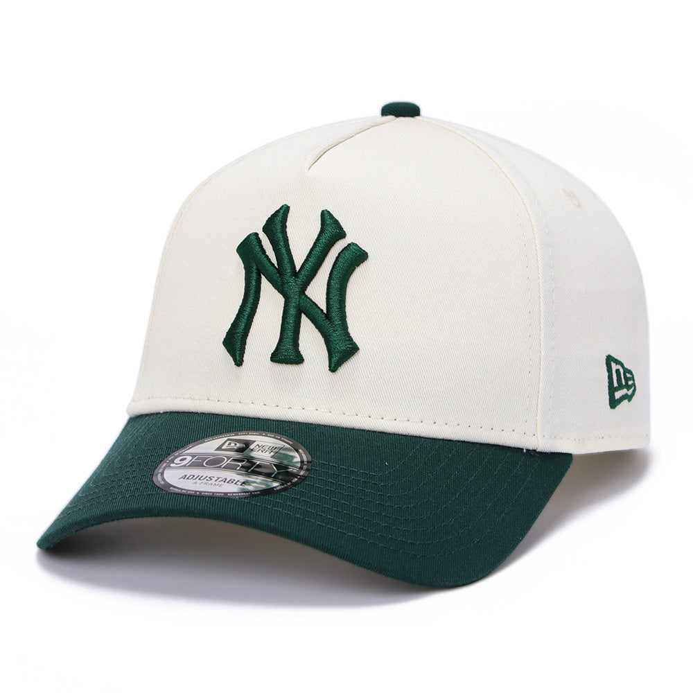 New Era New York Yankees Seasonal Core Chrome White Dark Green 9FORTY A-Frame Adjustable Cap (PH Exclusive)