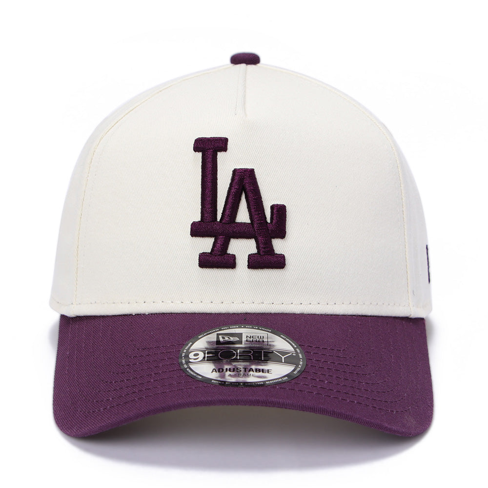New Era Los Angeles Dodgers Seasonal Core Chrome White Purple 9FORTY A-Frame Adjustable Cap (PH Exclusive)