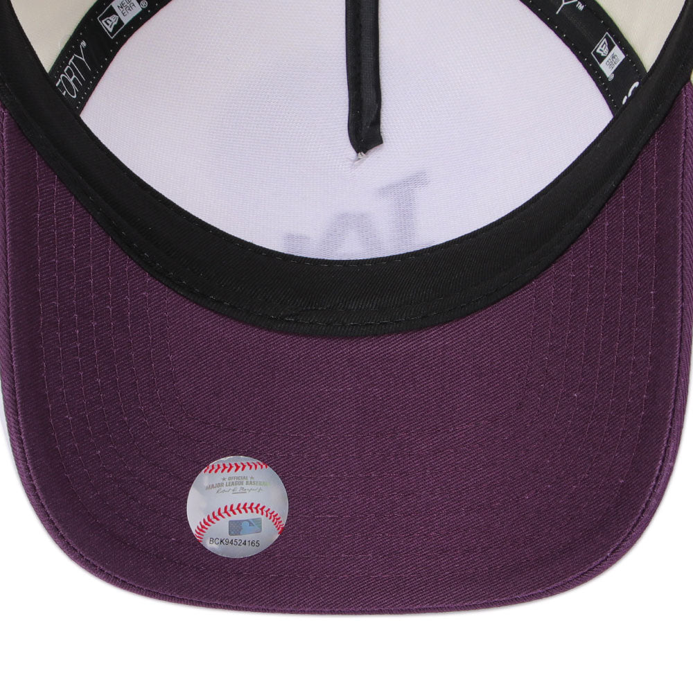 New Era Los Angeles Dodgers Seasonal Core Chrome White Purple 9FORTY A-Frame Adjustable Cap (PH Exclusive)