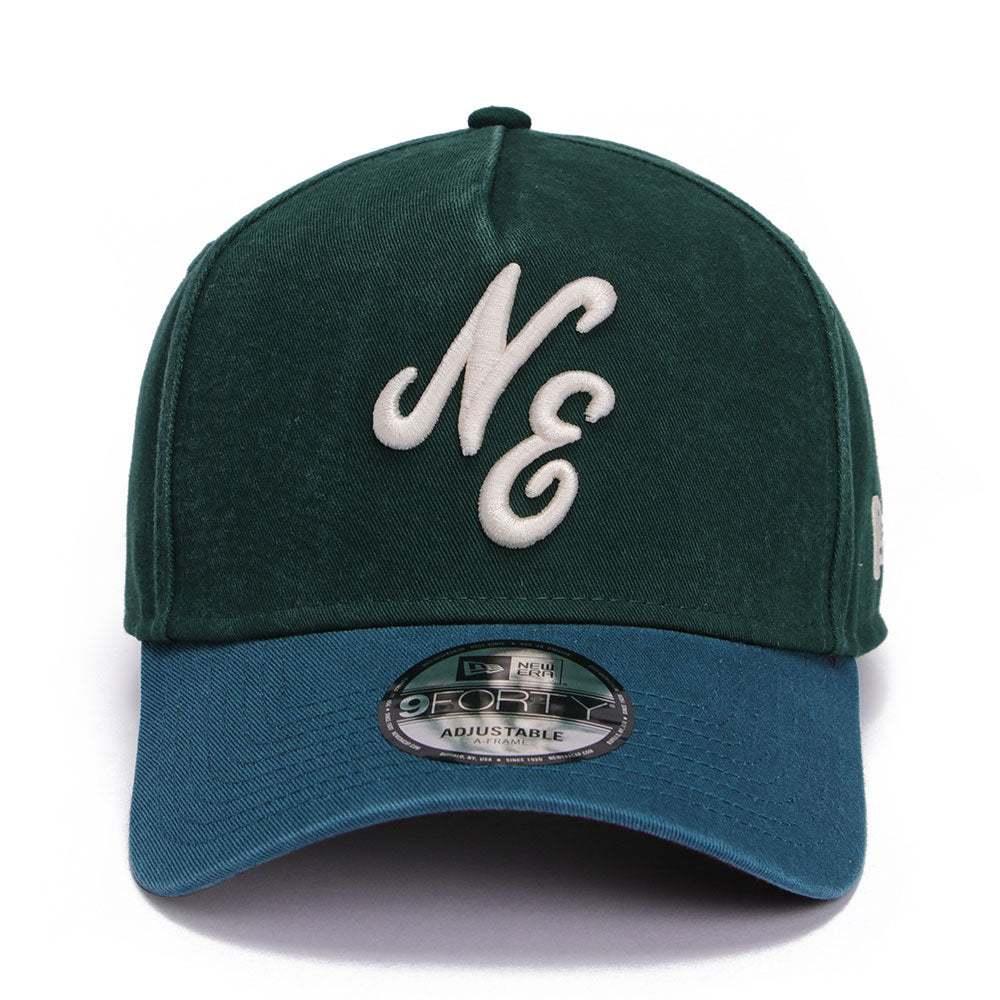 New Era Script Seasonal Core Dark Green Cadet Blue 9FORTY Adjustable Cap (PH EXCLUSIVE)