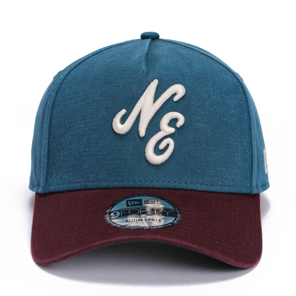 New Era Script Seasonal Core Cadet Blue Damson 9FORTY Adjustable Cap (PH EXCLUSIVE)