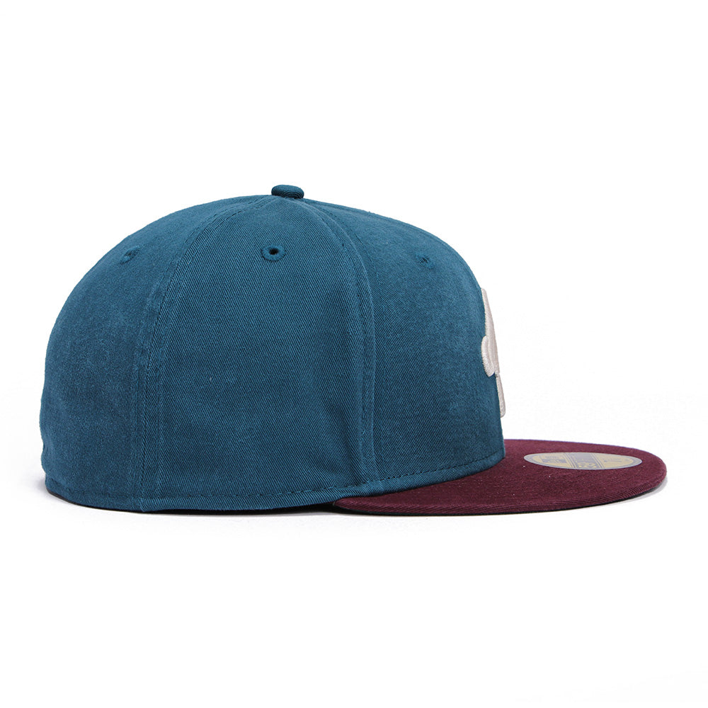 New Era Script Seasonal Core Cadet Blue Damson 59FIFTY Fitted Cap (PH EXCLUSIVE)