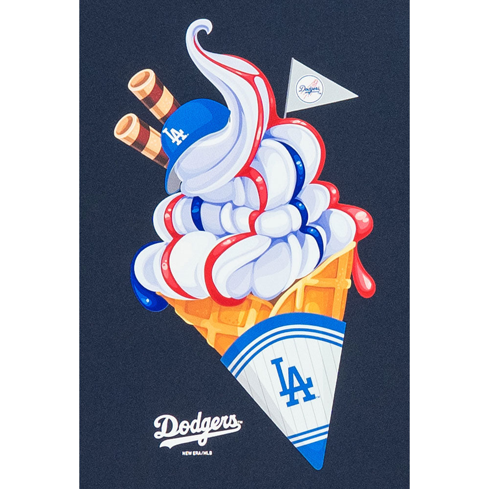 New Era Los Angeles Dodgers Soft Serve Graphic Oceanside Blue Oversized COOLERA Short Sleeve T-Shirt