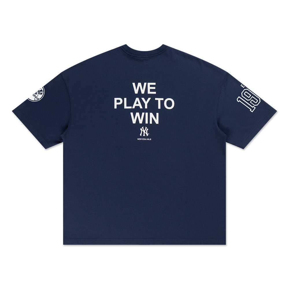 New Era New York Yankees Script Logo Oceanside Blue COOLERA Short Sleeve T-Shirt