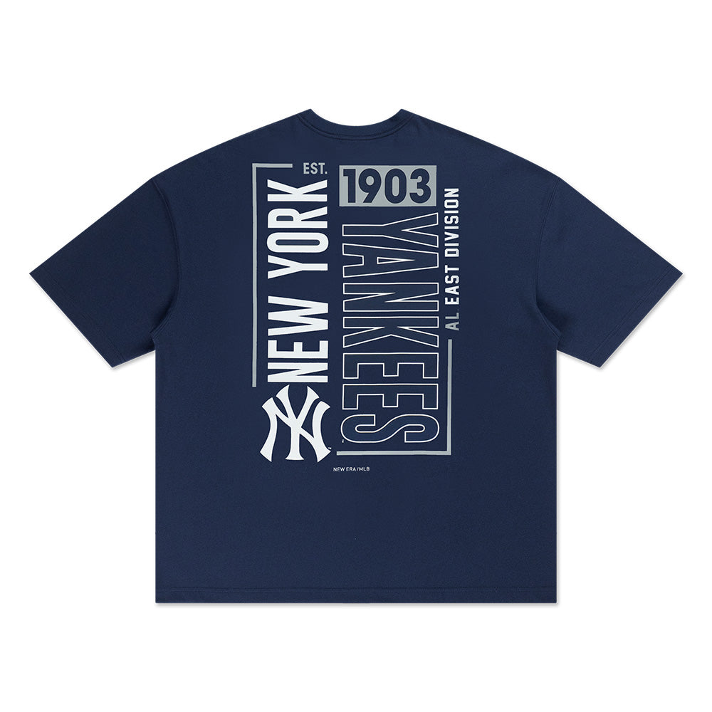 New Era New York Yankees Graphic Blue Oversized COOLERA Short Sleeve T-Shirt