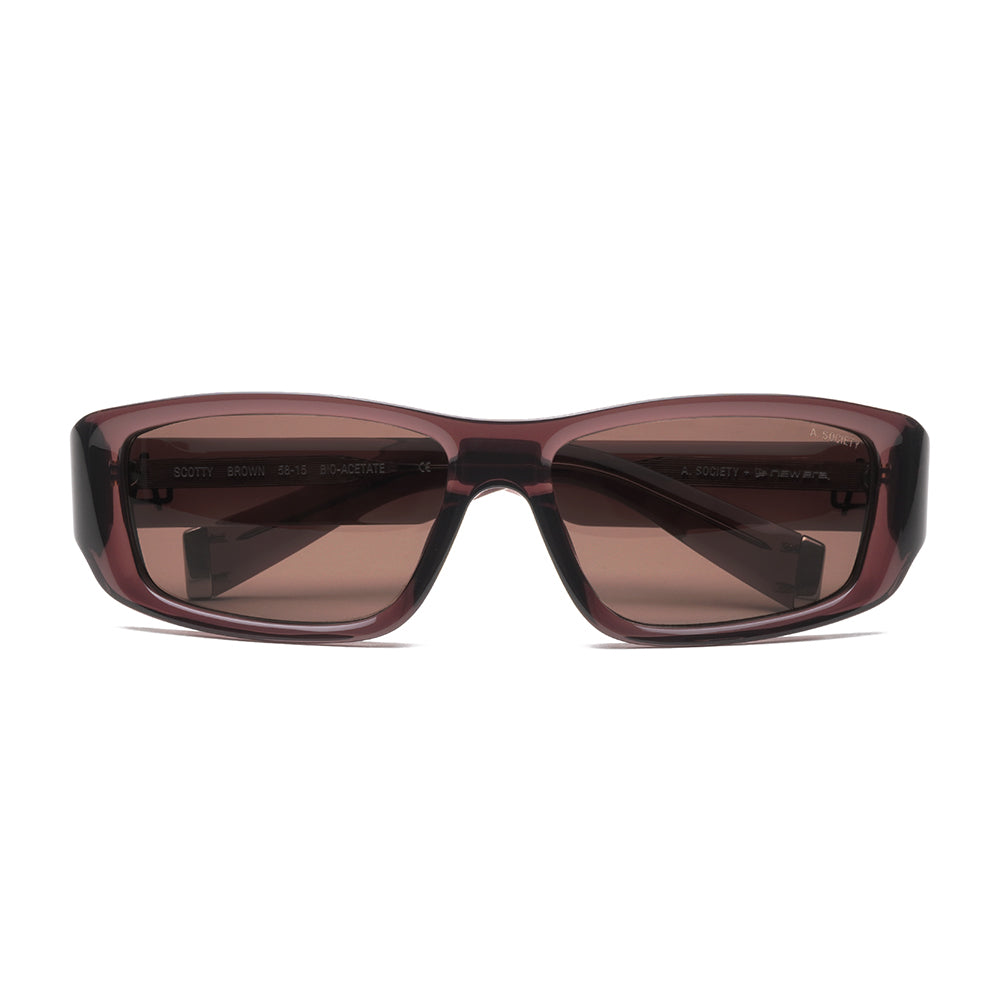 New Era x A. Society Brown Sunglasses