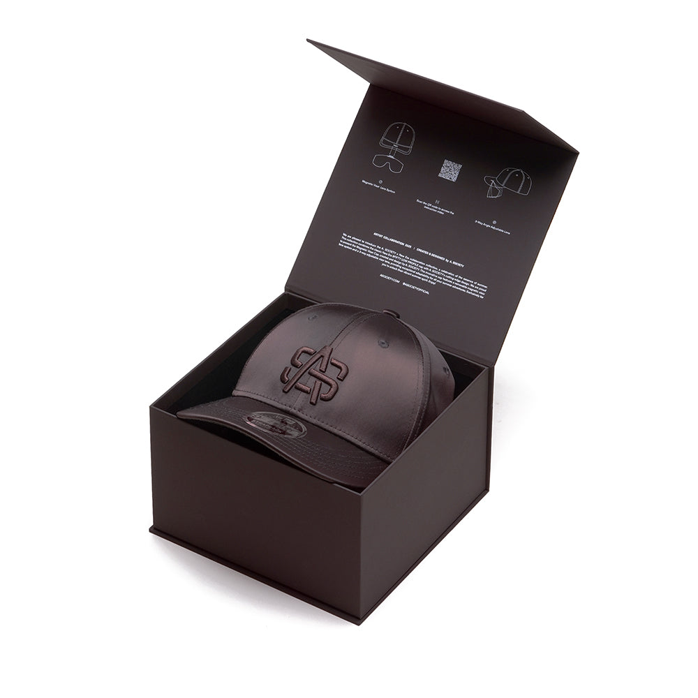 New Era x A. Society Brown Box Set (9FIFTY Low Profile, Magnetic Sunglasses and Necklace)