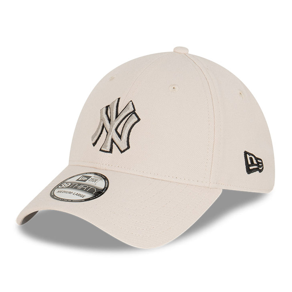 New Era New York Yankees Stone Grey 39THIRTY Stretch Adjustable Cap
