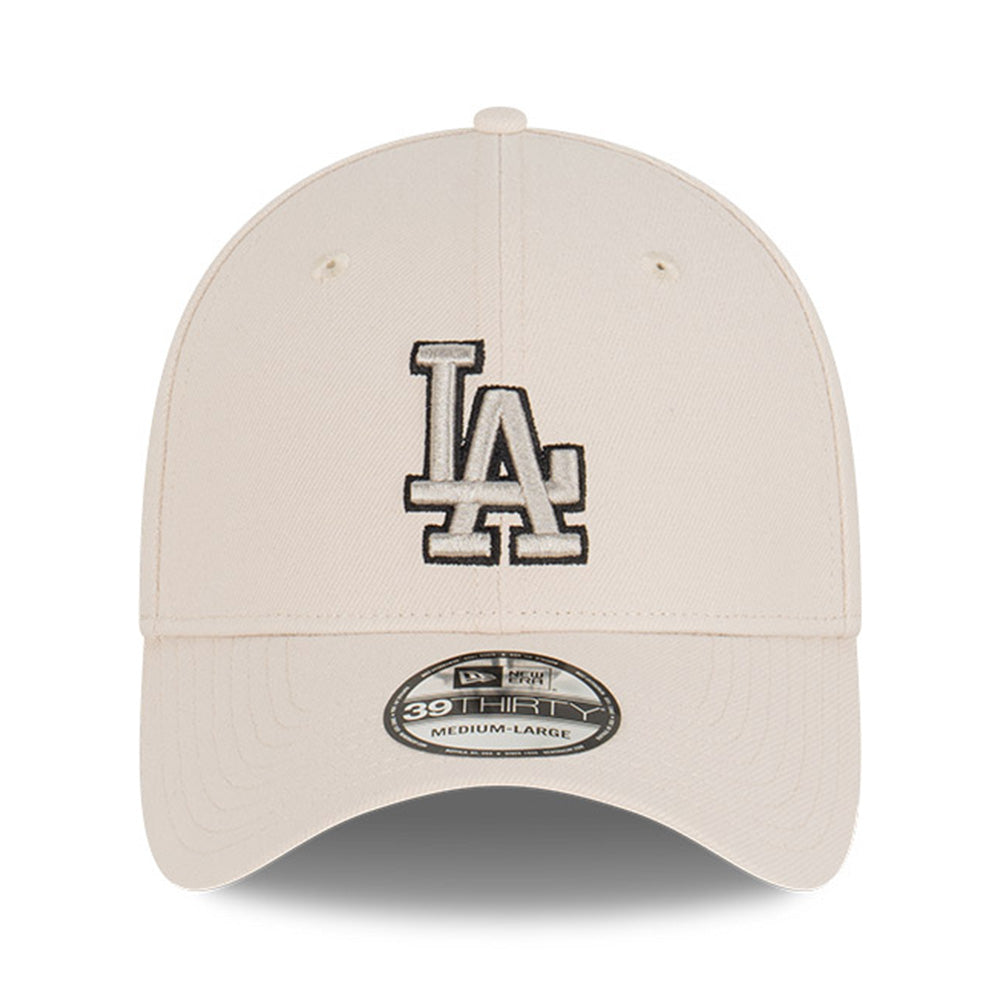New Era Los Angeles Dodgers Stone Grey 39THIRTY Stretch Adjustable Cap