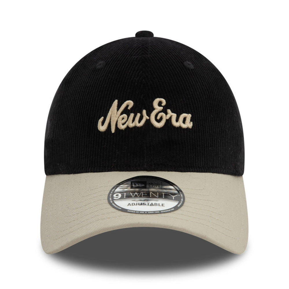 New Era Script Corduroy Black 9TWENTY Adjustable Cap