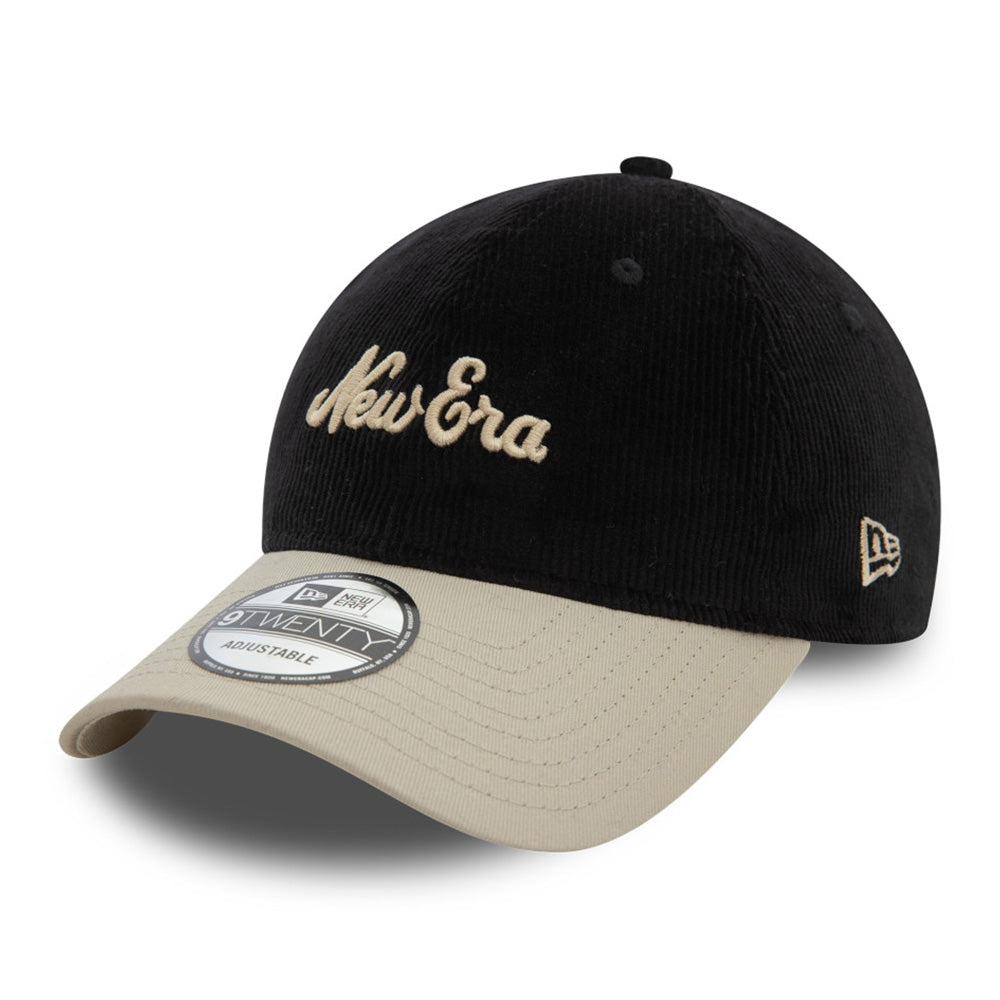 New Era Script Corduroy Black 9TWENTY Adjustable Cap
