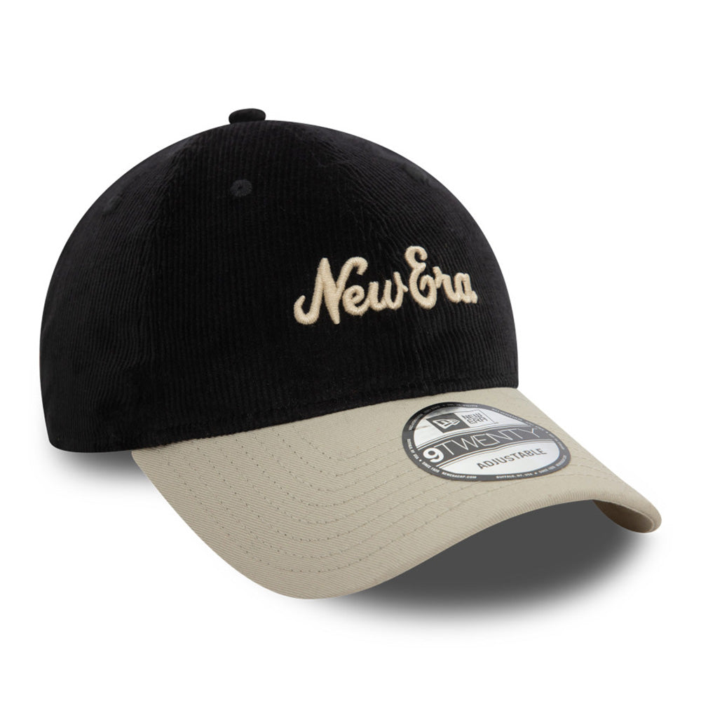 New Era Script Corduroy Black 9TWENTY Adjustable Cap