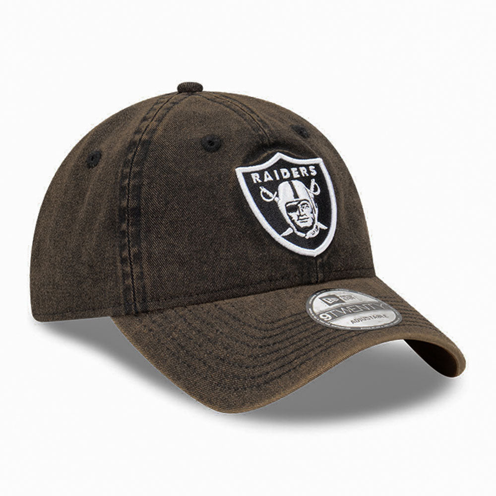 New Era Las Vegas Raiders NFL Snow Washed Black 9TWENTY Adjustable Cap