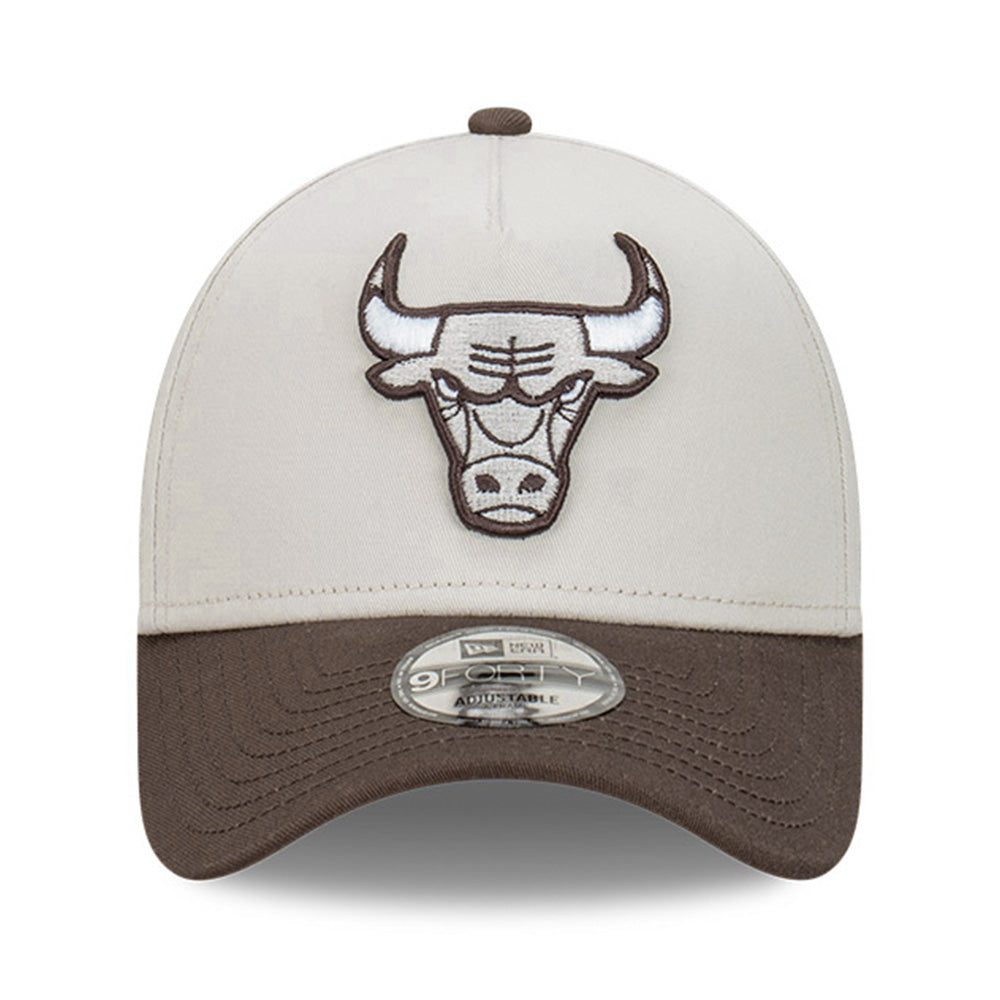 New Era Chicago Bulls NBA Vintage Stone Walnut 9FORTY A-Frame Snapback Cap
