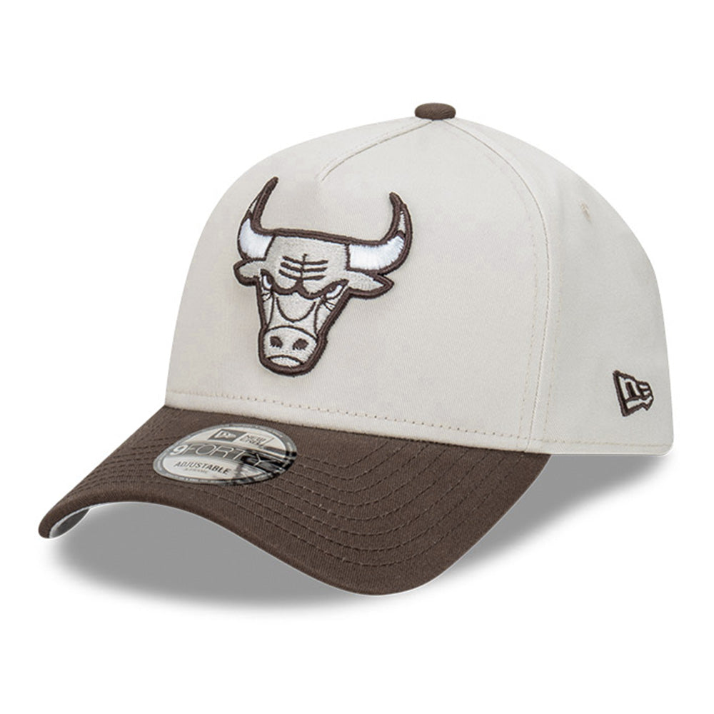 New Era Chicago Bulls NBA Vintage Stone Walnut 9FORTY A-Frame Snapback Cap