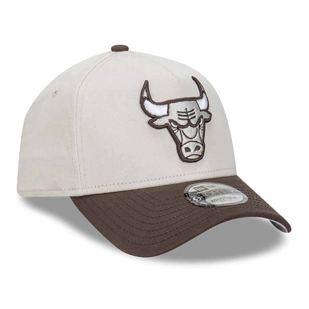 New Era Chicago Bulls NBA Vintage Stone Walnut 9FORTY A-Frame Snapback Cap