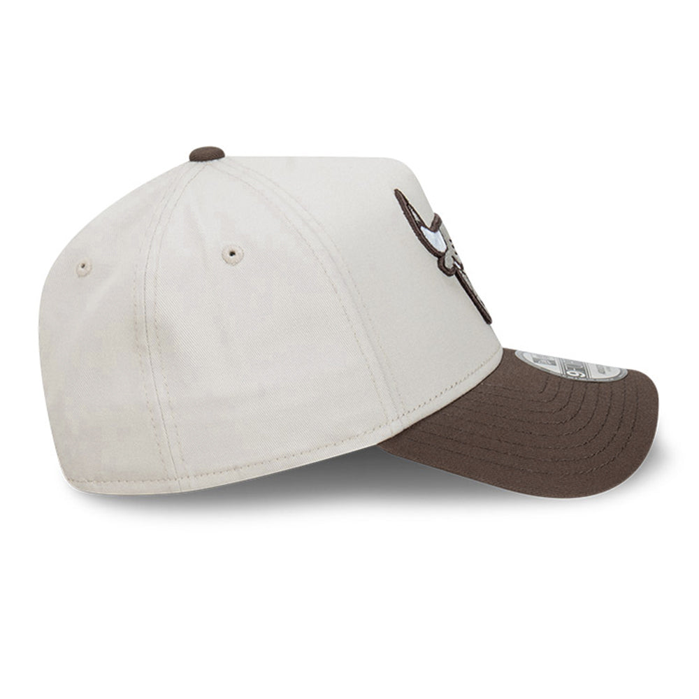New Era Chicago Bulls NBA Vintage Stone Walnut 9FORTY A-Frame Snapback Cap