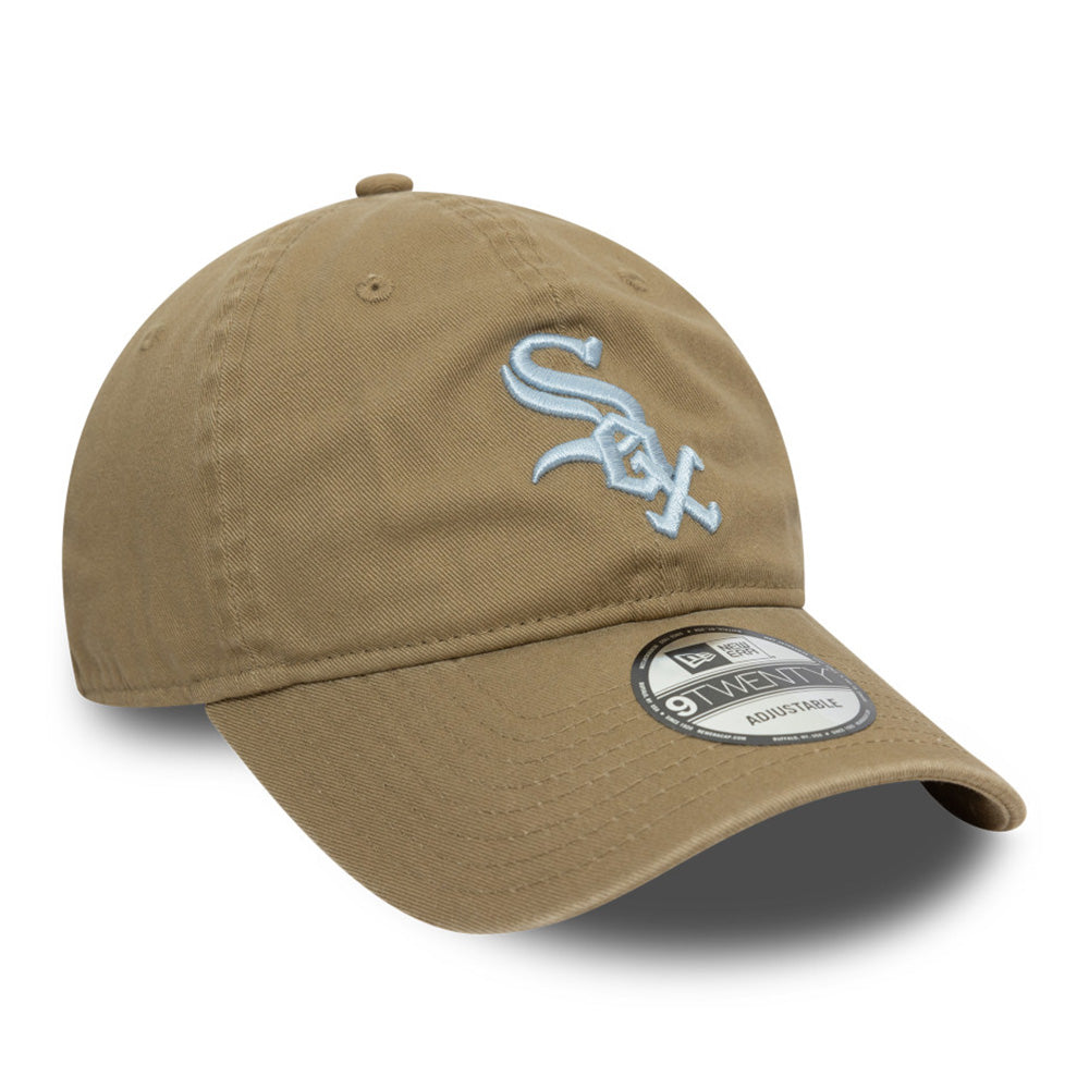 New Era Chicago White Sox Neutral Washed British Khaki 9TWENTY Adjustable Cap