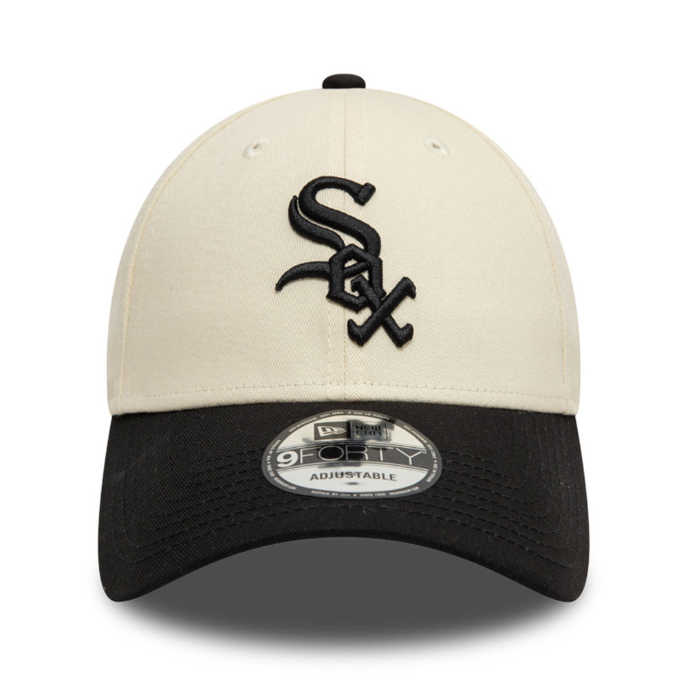 New Era Chicago White Sox Color Block Light Cream 9FORTY Adjustable Cap