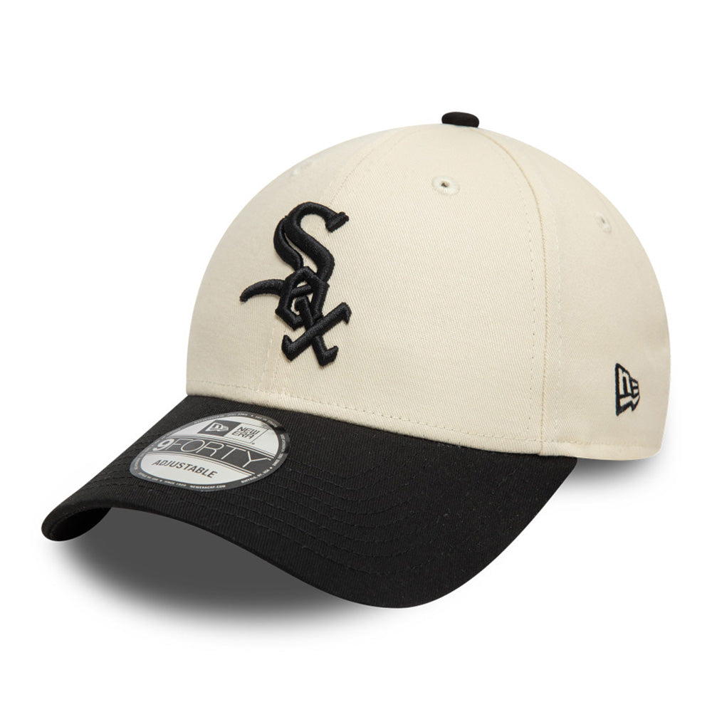 New Era Chicago White Sox Color Block Light Cream 9FORTY Adjustable Cap