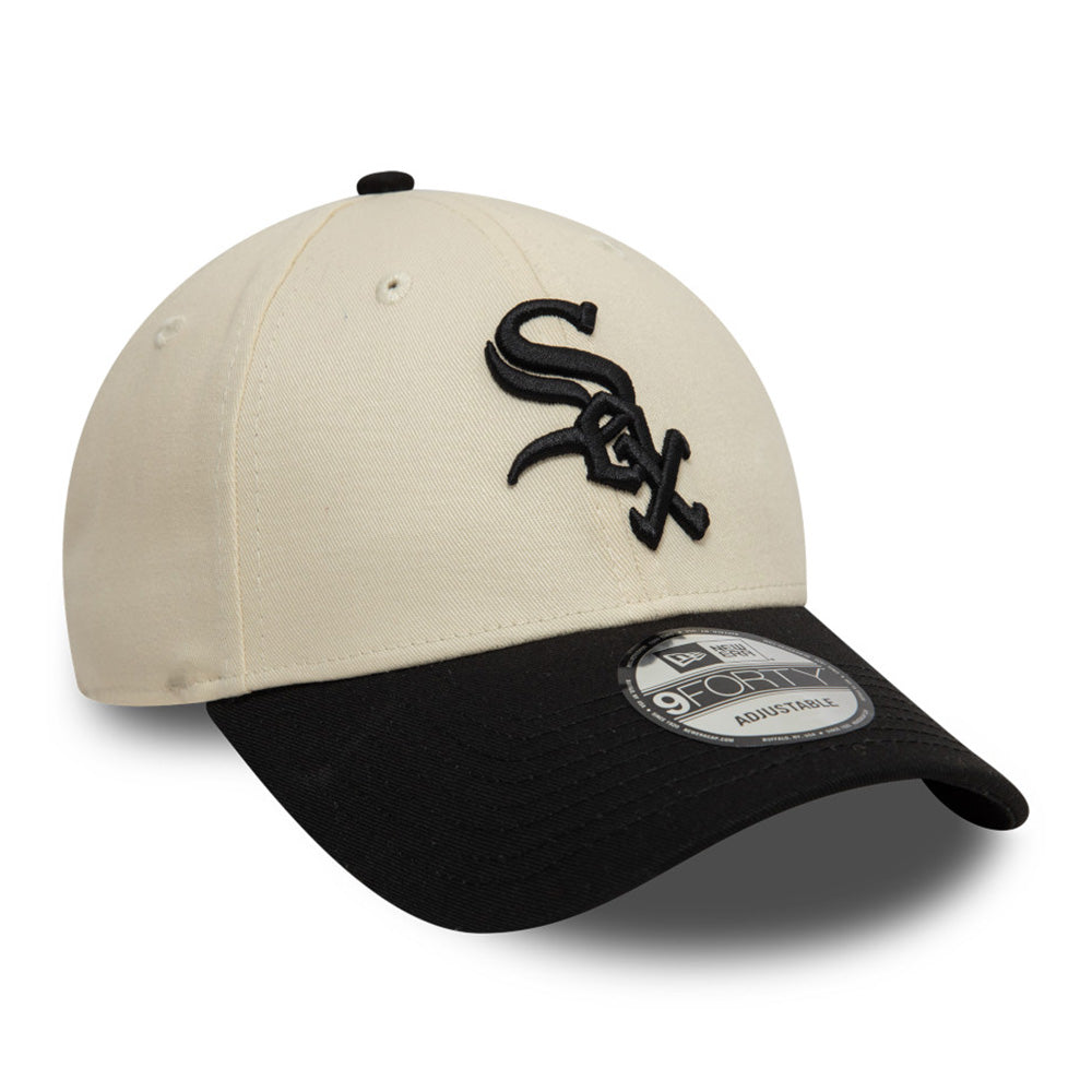 New Era Chicago White Sox Color Block Light Cream 9FORTY Adjustable Cap