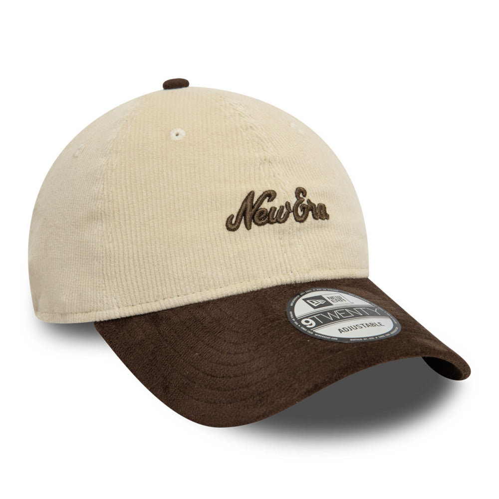 New Era Script Premium Corduroy Stone 9TWENTY Adjustable Cap