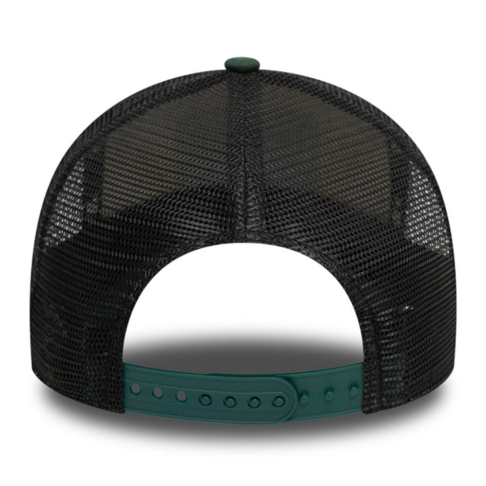 New Era Patch Cot Canvas Vegas Gold 9FORTY E-Frame Trucker Snapback Cap