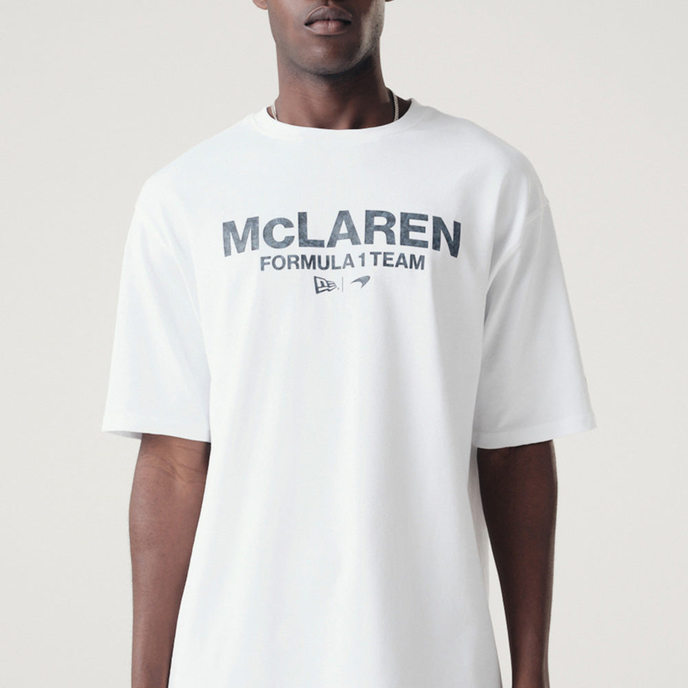 New Era Mclaren Racing Wordmark Washed Pack White Short Sleeve T-Shirt