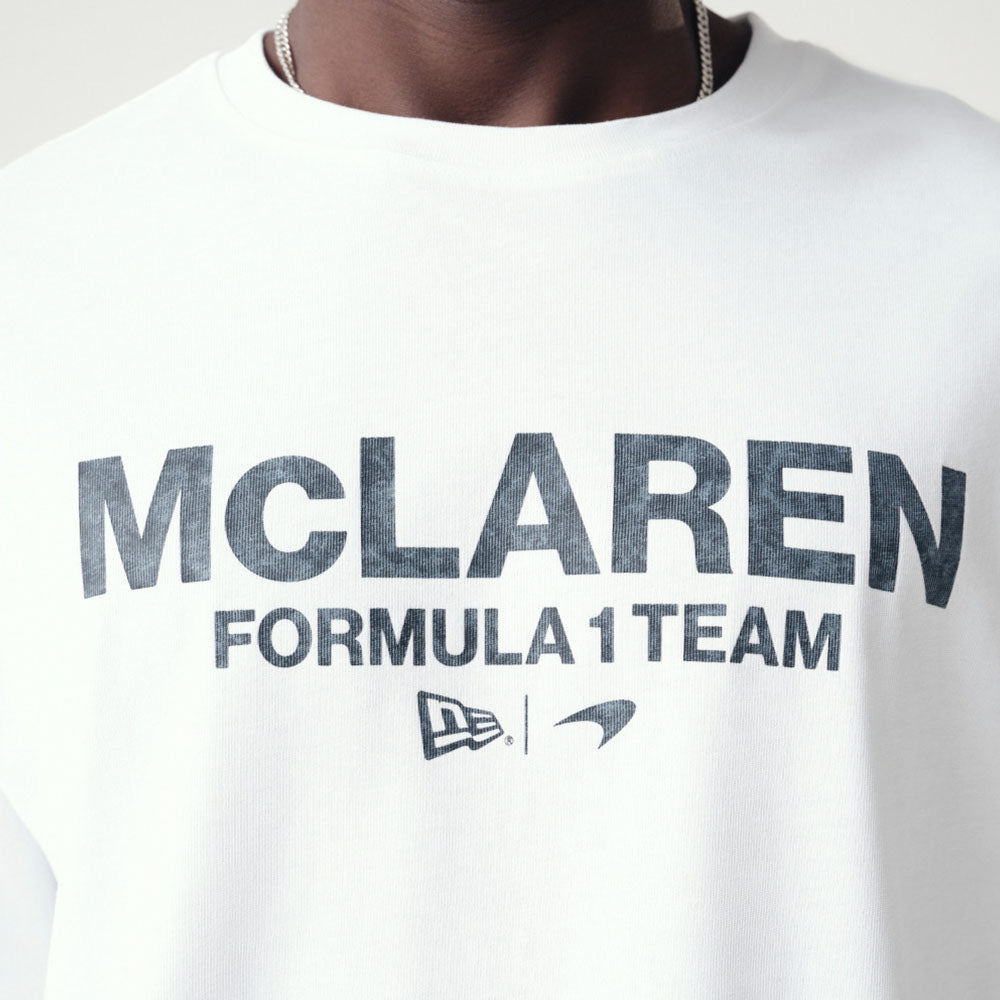 New Era Mclaren Racing Wordmark Washed Pack White Short Sleeve T-Shirt