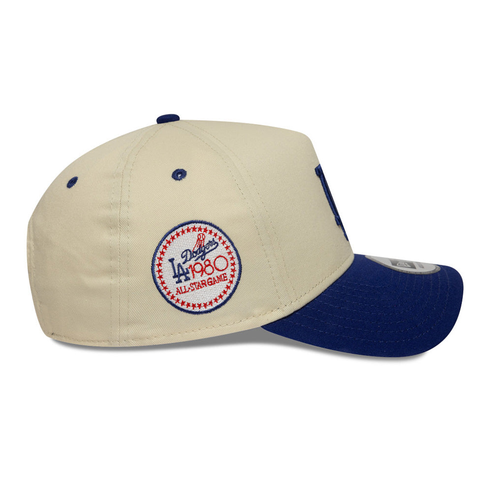 New Era Los Angeles Dodgers All Star Game Patch Light Cream Royal Blue 9FORTY E-Frame Snapback Cap