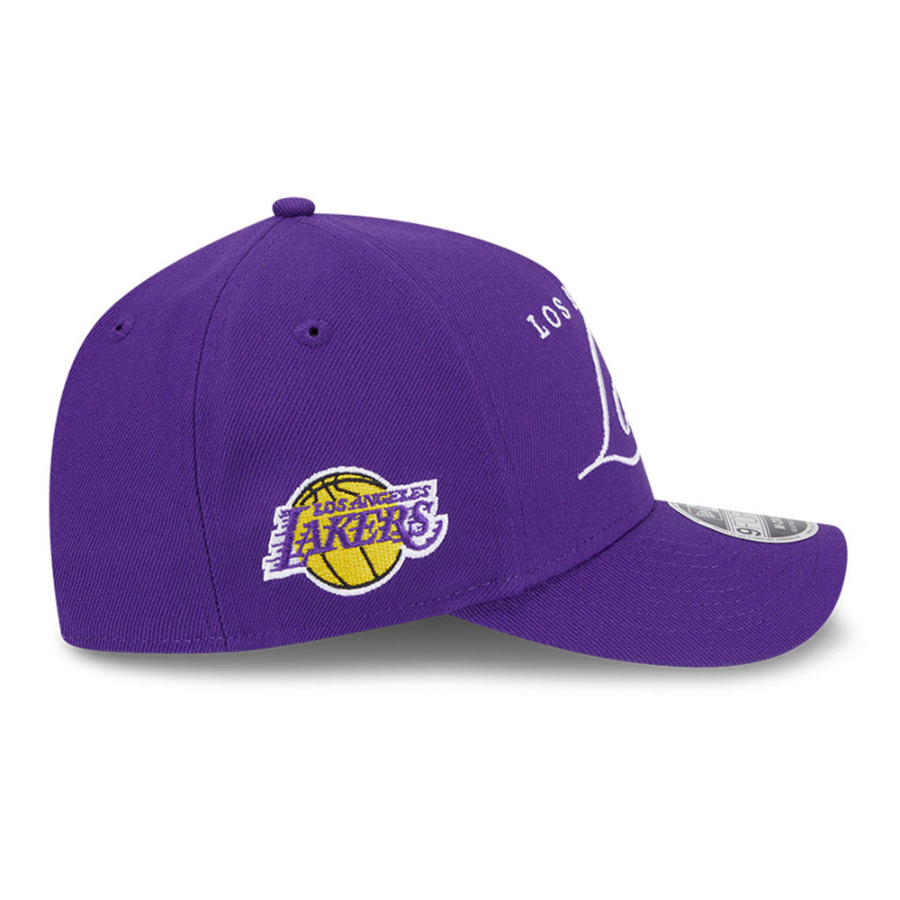 New Era Los Angeles Lakers NBA 2025 Draft Purple 9FORTY M-Crown A-Frame Snapback Cap