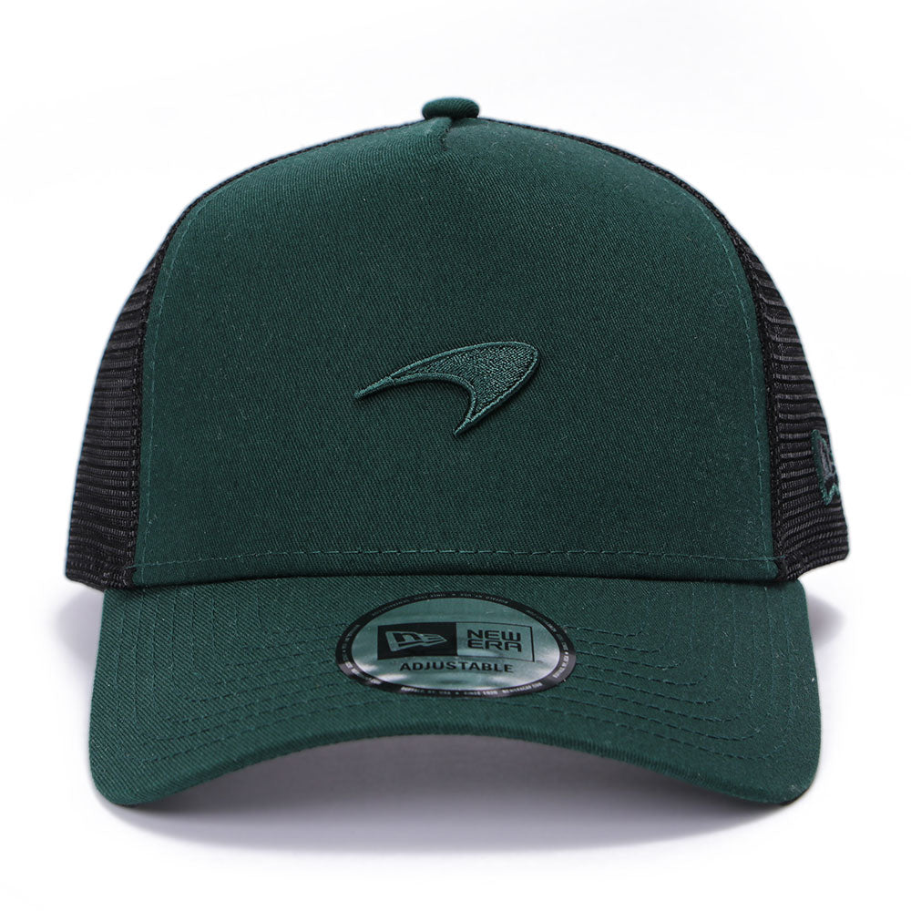 New Era Mclaren Racing Dark Green 9FORTY E-Frame Trucker Snapback Cap