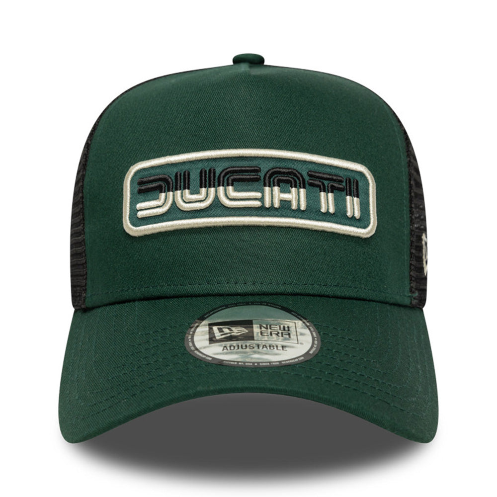 New Era Ducati Motorsport Logo Dark Green 9FORTY A-Frame Trucker Snapback Cap