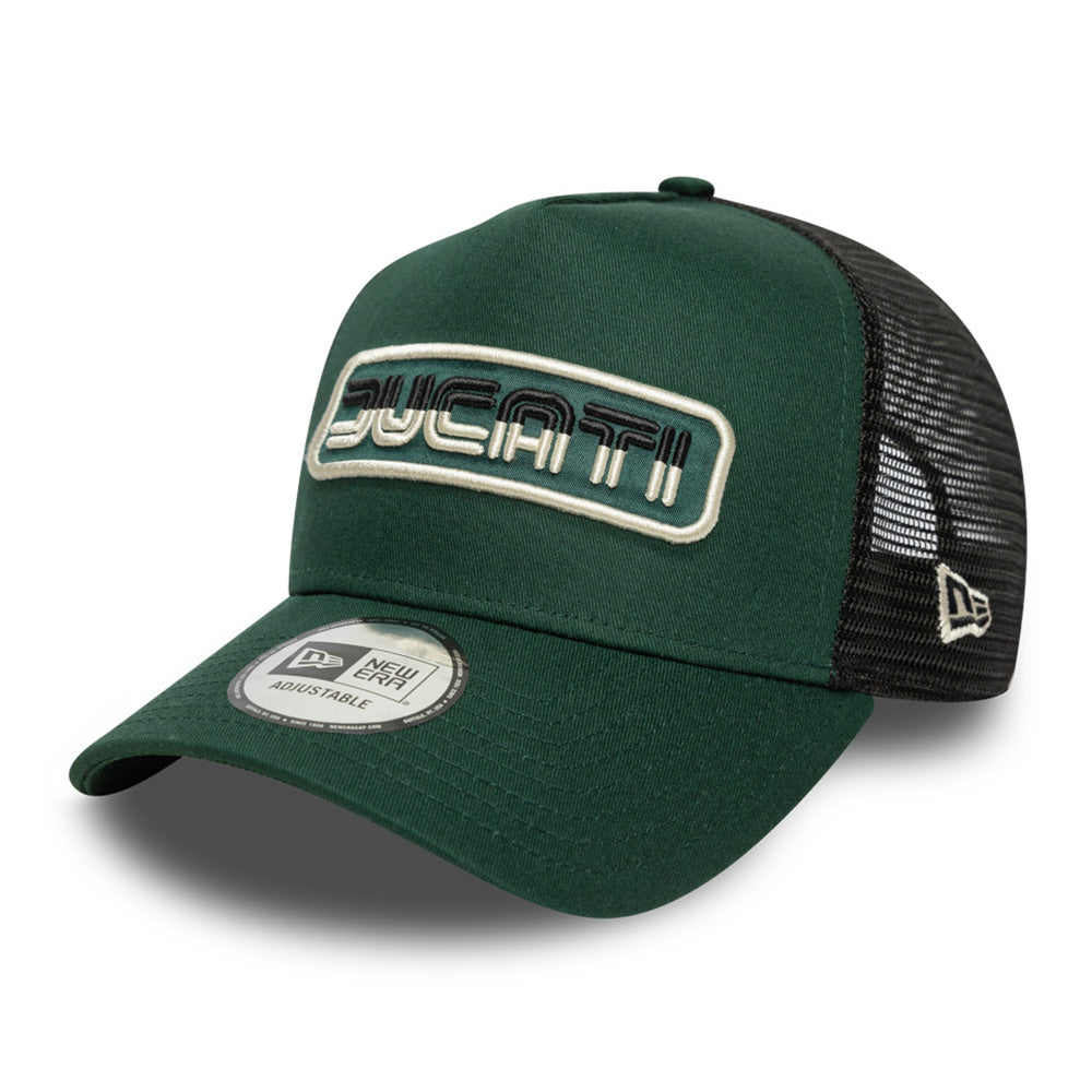New Era Ducati Motorsport Logo Dark Green 9FORTY A-Frame Trucker Snapback Cap