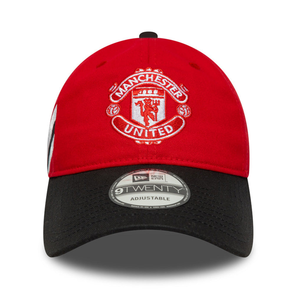 New Era Manchester United FC Bar Stripe Scarlet 9TWENTY Adjustable Cap