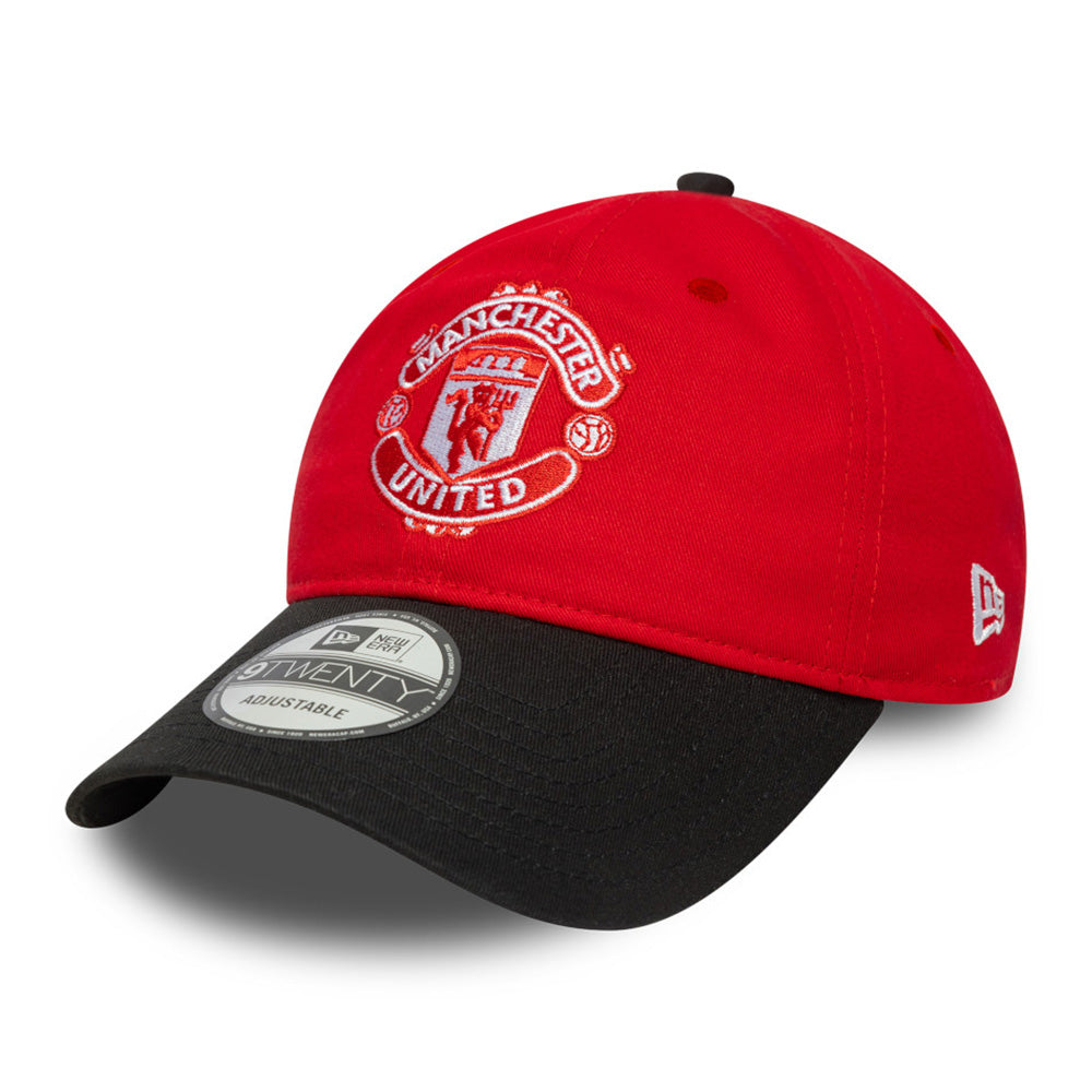 New Era Manchester United FC Bar Stripe Scarlet 9TWENTY Adjustable Cap