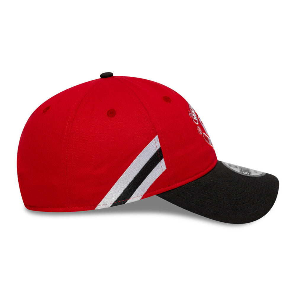 New Era Manchester United FC Bar Stripe Scarlet 9TWENTY Adjustable Cap