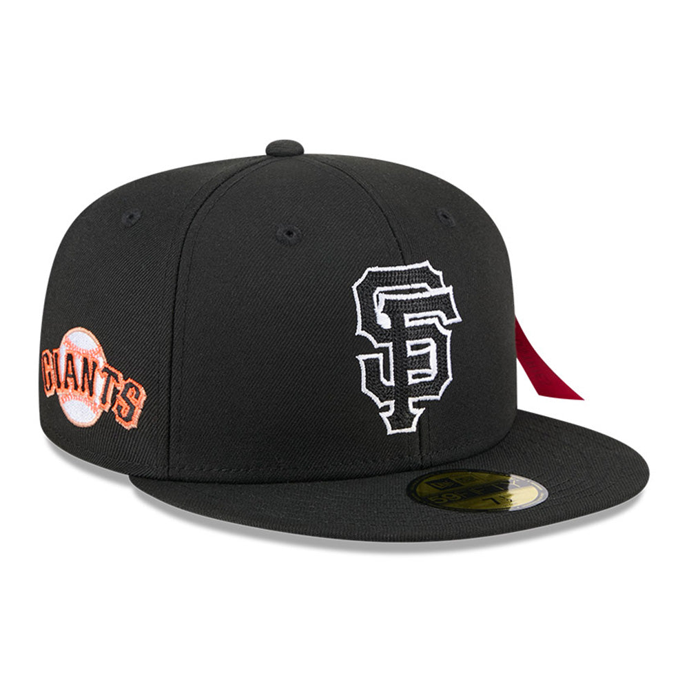 New Era San Francisco Giants Alpha Industries JKT2460 Black 59FIFTY Fitted Cap