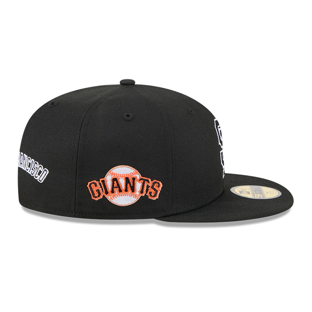 New Era San Francisco Giants Alpha Industries JKT2460 Black 59FIFTY Fitted Cap