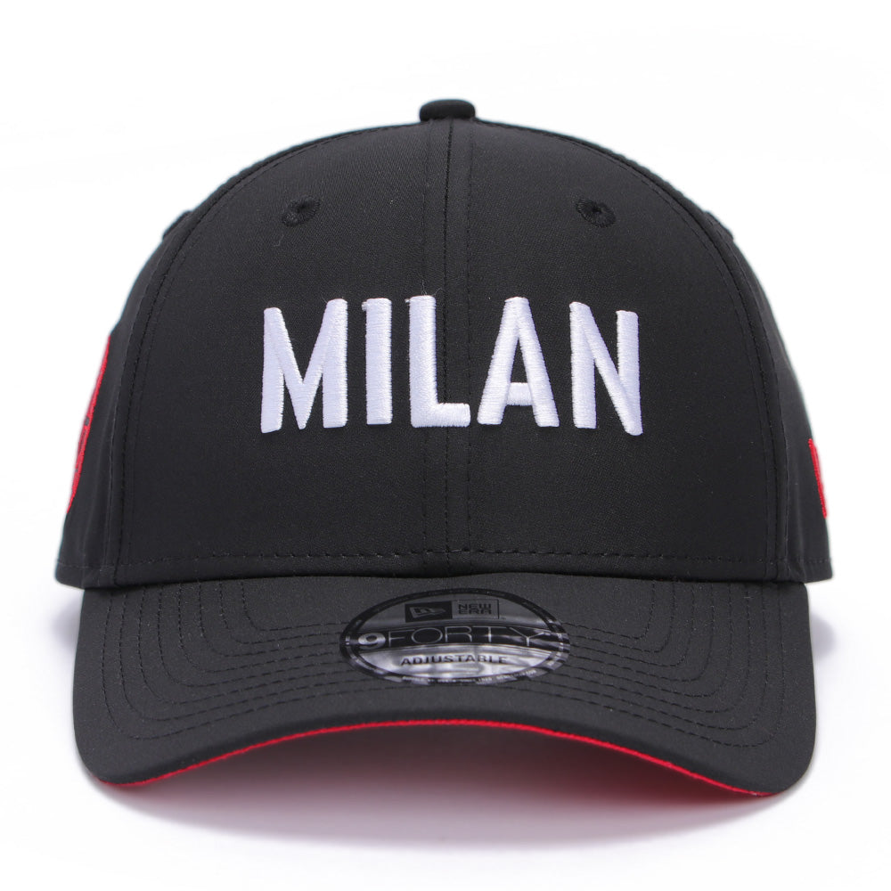 New Era AC Milan Football Club Wordmark Black 9FORTY Adjustable Cap