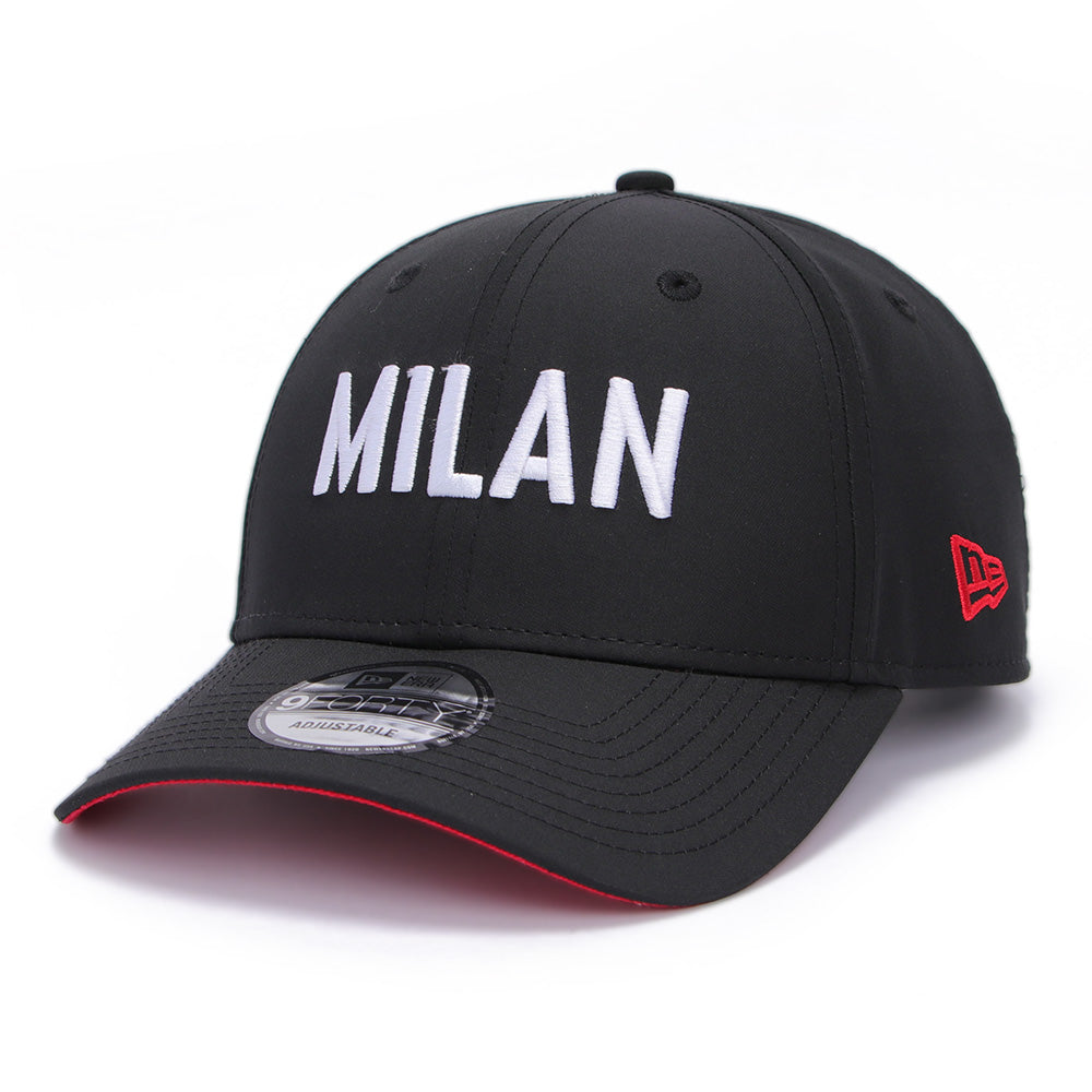 New Era AC Milan Football Club Wordmark Black 9FORTY Adjustable Cap