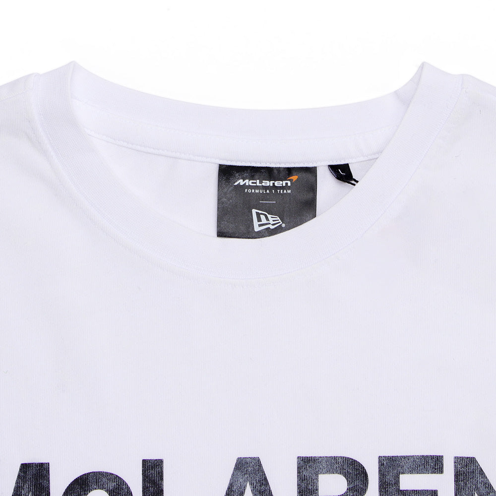 New Era McLaren Racing Wordmark White Oversized Short Sleeve T-Shirt