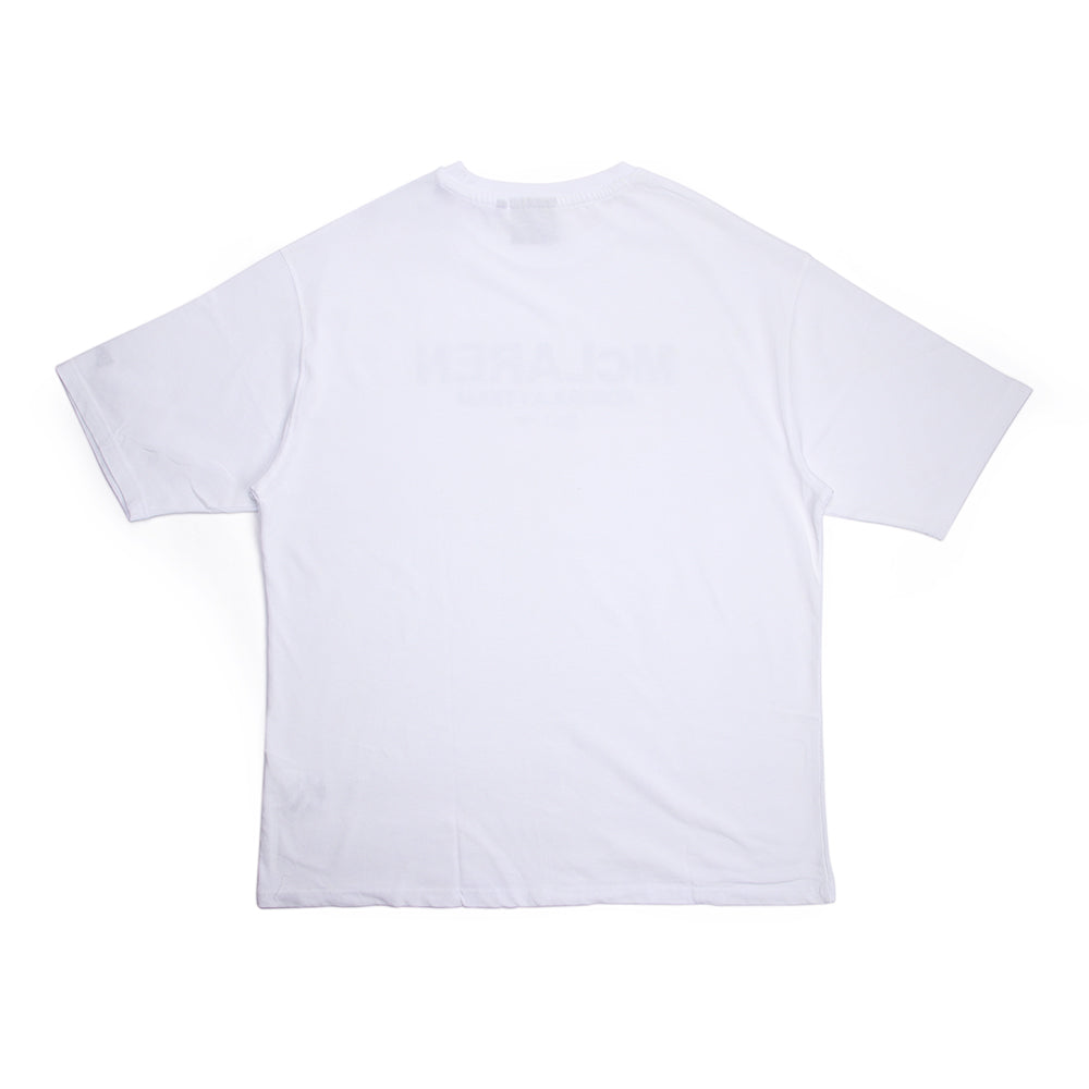 New Era McLaren Racing Wordmark White Oversized Short Sleeve T-Shirt