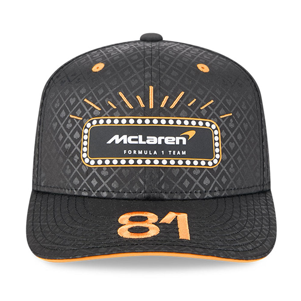 New Era McLaren Racing Oscar Piastri Las Vegas Race Special Black Orange 9SEVENTY Stretch Snapback Cap