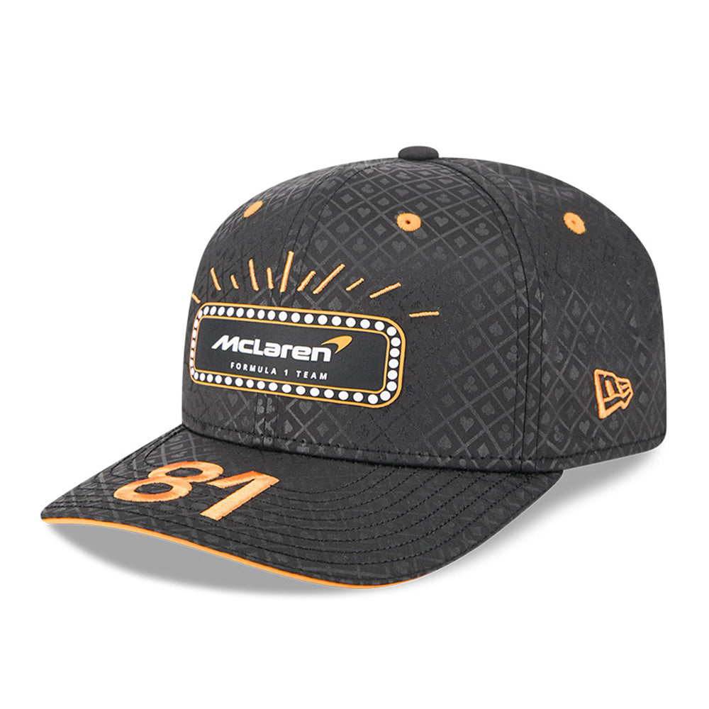 New Era McLaren Racing Oscar Piastri Las Vegas Race Special Black Orange 9SEVENTY Stretch Snapback Cap