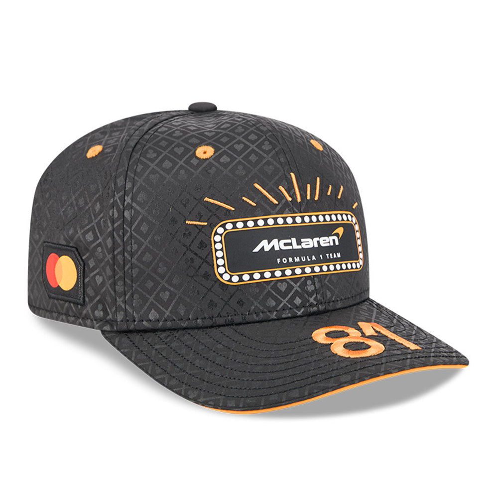 New Era McLaren Racing Oscar Piastri Las Vegas Race Special Black Orange 9SEVENTY Stretch Snapback Cap
