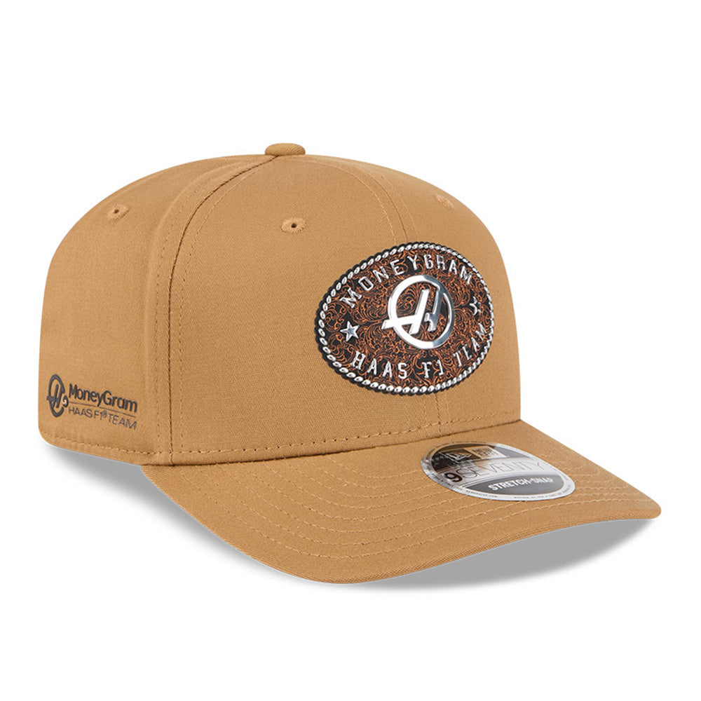 New Era Moneygram HAAS F1 Team Austin Race Special Beige 9SEVENTY Stretch Snapback Cap