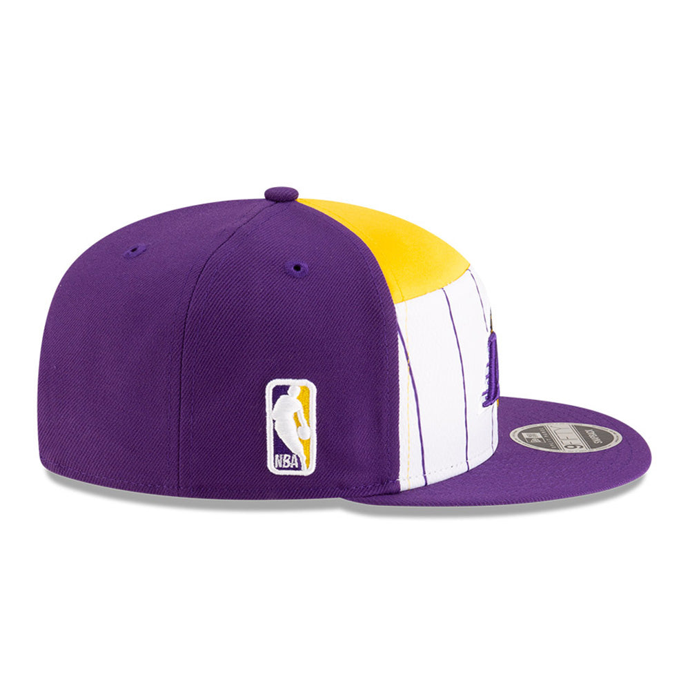New Era Los Angeles Lakers Tip Off 2025 White Purple 9FIFTY Split Panel Snapback Cap