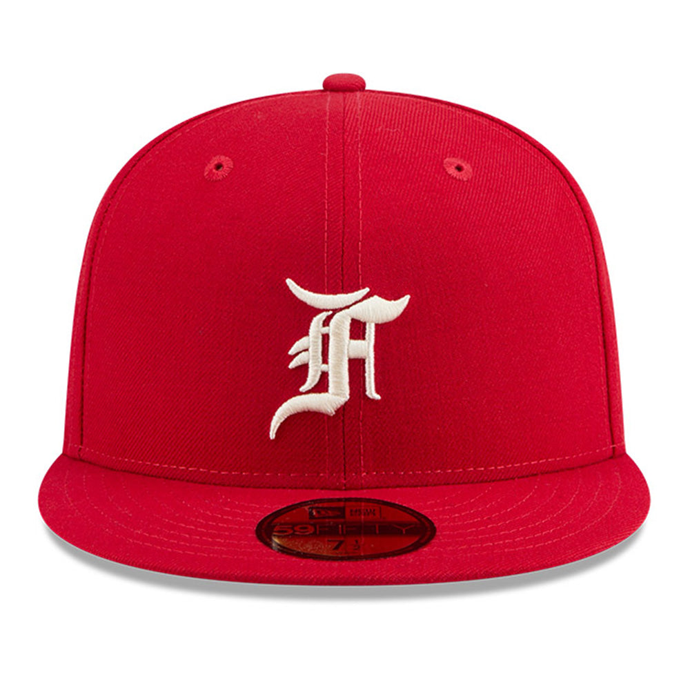 New Era x Fear of God Cincinatti Reds MLB Negro League 2025 Scarlet 59FIFTY Fitted Cap (Limited Exclusive)